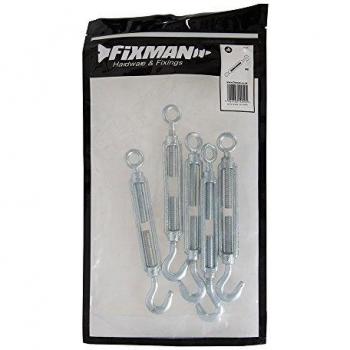 M8 Galvanised Turnbuckle, 5 Piece Set – Fixman 654490