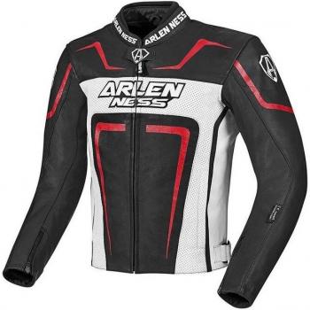 Giacca Moto Arlen Ness Motegi Nero Bianco Rosso Taglia 48