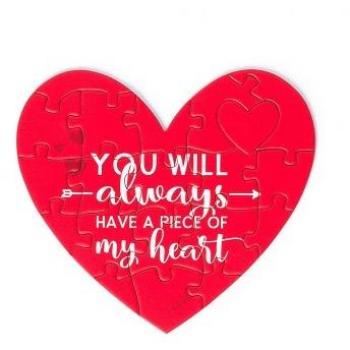 Biglietto d'Auguri Puzzle Legami Perfect Match Cuore Intrecciato