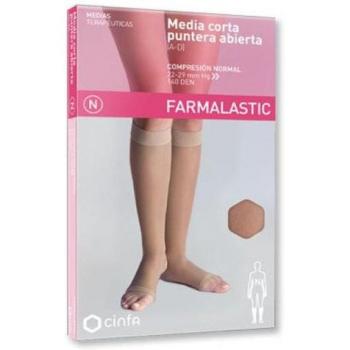Pantalones cortos Farmalastic, Compresión Normal, Punta Abierta Camel – T-P