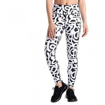 Dare2b Black & White Graffiti Leggings for Women Size 10