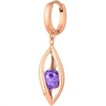 Piercing aro Tourbillon de Ear Candy en plata bañada en oro rosa