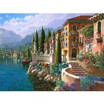 Landschaft & Brücke: 5D Diamant-Malerei Stickerei 20×30 cm