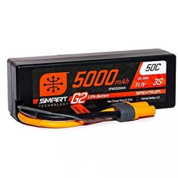 Spektrum 5000mAh 3S 11.1V Smart G2 LiPo 50C Akku Hard Case IC5