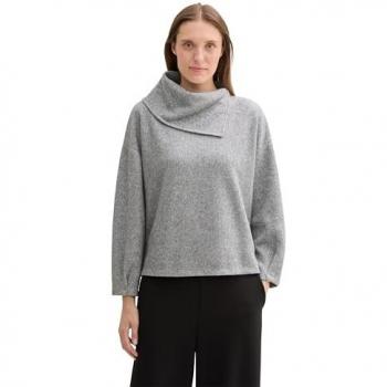 TOM TAILOR Sweatshirt mit asymmetrischem Kragen