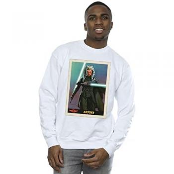 The Mandalorian Ahsoka Mens White Crewneck