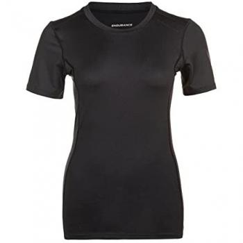 T-shirt de course femme Endurance Power Noir 46