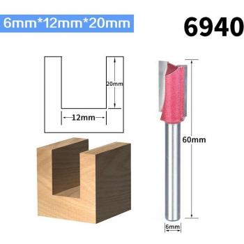 Mèche de toupie en tungstène, droite, pour le bois, 6mm, 8mm, 10mm, 12mm, 1 pièce