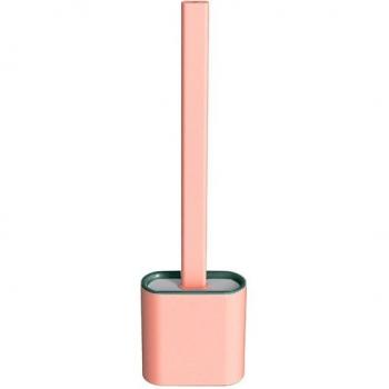 Brosse de toilette à tête plate en silicone avec poils souples