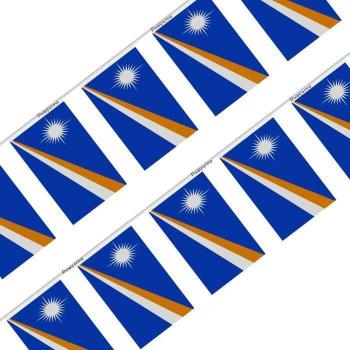 Marshall Islands Flag Banner Set – 20 Garlands – 14 × 21 cm – Waterproof Polyester – All‑Weather