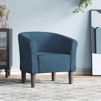 Canapé Cabriolet Compact – Bleu Foncé Velours