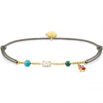 Little Secret Armband für Damen – 925er Silber / Gelbgold mit bunten Edelsteinen