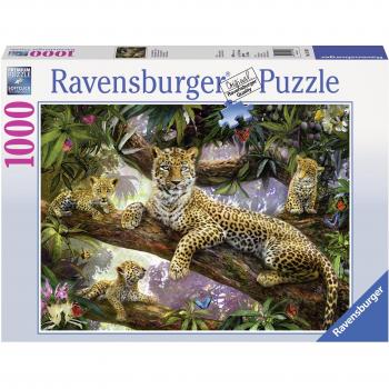 Léopards en Famille – Puzzle Ravensburger 1000 pièces