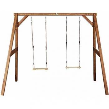 Axi Portique de Jardin Double en Bois Marron