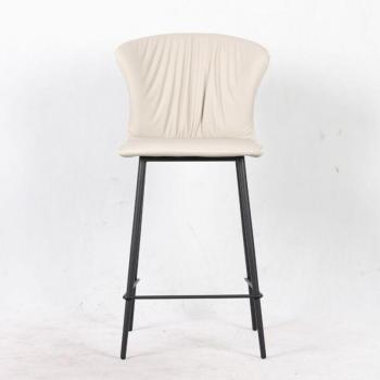 Sgabello Beige con Struttura Nera 2X