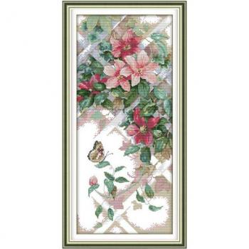 Jardín en Tela: Kit de Bordado con Hilos DMC 11/14CT