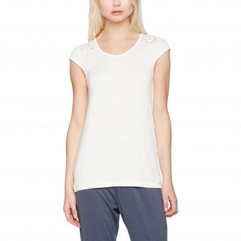 Skiny Damen Easy Love Pyjamaoberteil kz. A., Elfenbein (Ivory 7608), Größe 38