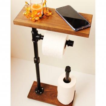 Praktischer Holz WC Papier Spender