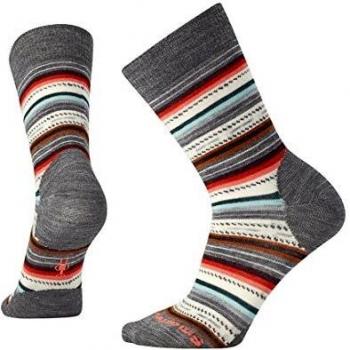 SmartWool Margarita Calcetines Femeninos, Gris (Medium Gray Heather/Bright Coral A05)
