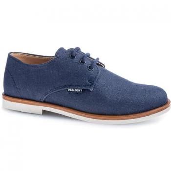 Linos Pablosky Azul Marino – Zapatos Infantiles de Ceremonia con Cordón