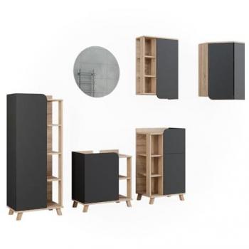 Set Completo di Mobili da Bagno Sonoma (5 Pezzi) – Vicco