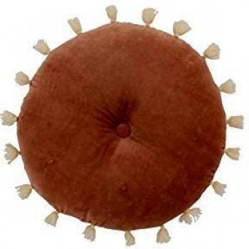Coussin Rondeau J-Line Rose Velours