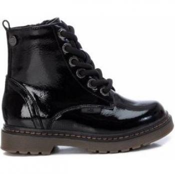 Xti Botas militares charol cordones cremallera niñas