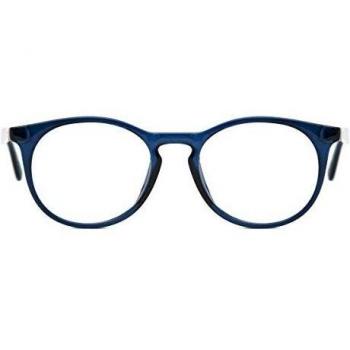 Oval Full Rim Plastic Men's Prescription Glasses Blue Size 50