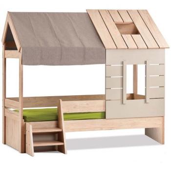 Cabane-Gris MueMue 123cm Lit Enfant