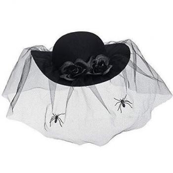 Cappello Vedova Nera in Feltro con Decorazioni Widmann