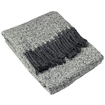 Herringbone Fringed Throw