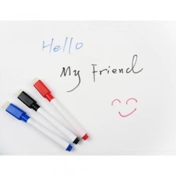 Mini stylo effaçable à sec pour tableau blanc avec brosse, 10 pièces