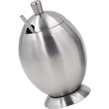 Spices Bowl with Lid and Spoon, 400ml, Silver