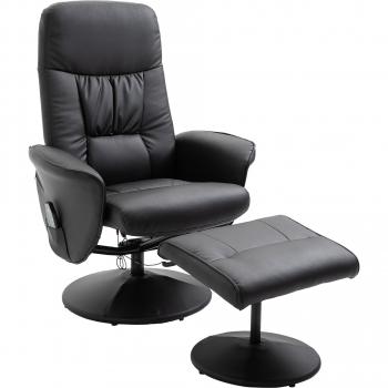 Poltrona Elettrica HOMCOM Zen 10 – Nera, Ecopelle