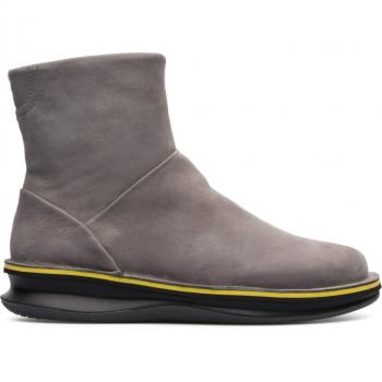 Grey Suede Rolling Ankle Boots – Women, 6