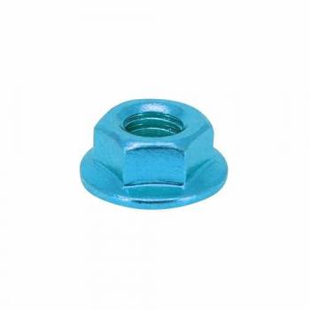 Pack M6 6× Ecrous Adaptables – Bleu Aluminium Anodisé