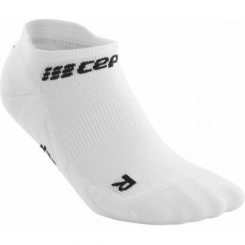 Calze a compressione corte da donna CEP The Run No Show 4.0 bianche e nere