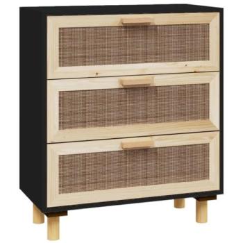 Mobile Organizer Pino Naturale + Rattan Nera 60×30×70