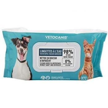 VETOCANIS Lingettes Grand Format pour Chien et Chat