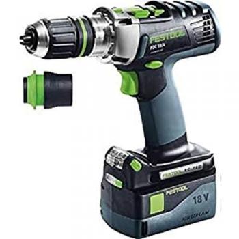 Festool 574919 18 V Cordless Hammer Drill with PDC Bits, 5.2‑Plus SCA, QUADRIVE, Multi‑Colour
