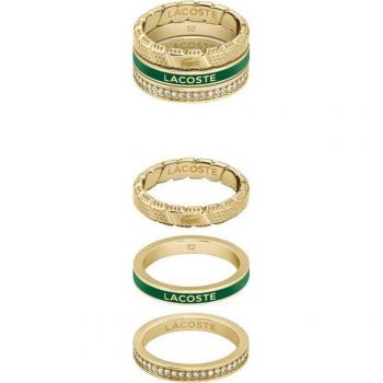 Lacoste Trila Ring Femme – Éclat Doré et Vert