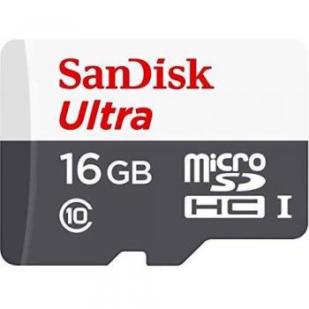 SanDisk-Tarjeta de Memoria Micro SD con Adaptador SanDisk SDSQUNS-GN3MA C10 80 MB/s-100 MB/s 16 GB