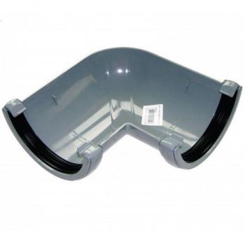 FLOPLAST 112mm Round Gutter Pipe 90 Degree Angle