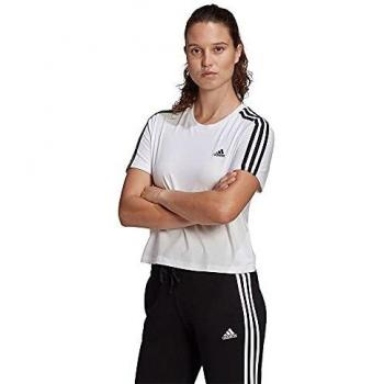 Adidas Performance T-shirt Corta Essentials Loose 3-stripes Bianco B/nere Woman