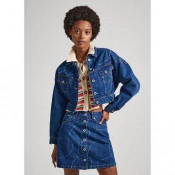 Chaqueta de mujer Pepe Jeans Foxley azul con corte fit