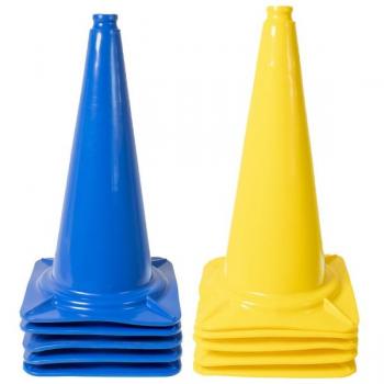 Dönges Pylonen 10er-Set, blau/gelb