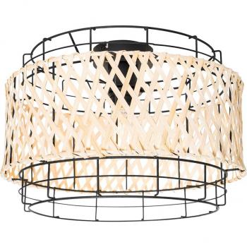 Irena Bamboo Black Ceiling Lamp