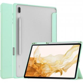 Funda para Samsung Tab S8 Plus de cuero PU con diseño transparente