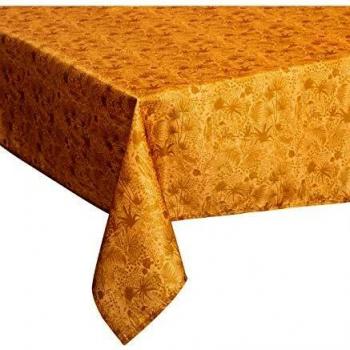 Nappe Atmosphera Créateur D'intérieur Nappe antitache à motifs tropikal 140x240cm ocre