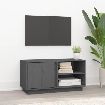 VidaXL 80x35x40.5 cm Grey TV Cabinet Solid Pine Wood